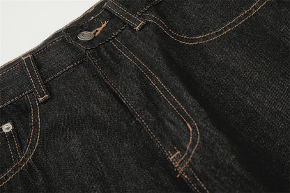 DAXUEN Wide-leg loose-fit denim pants