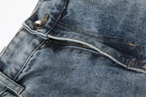 DAXUEN Women's distressed wide-leg denim culottes
