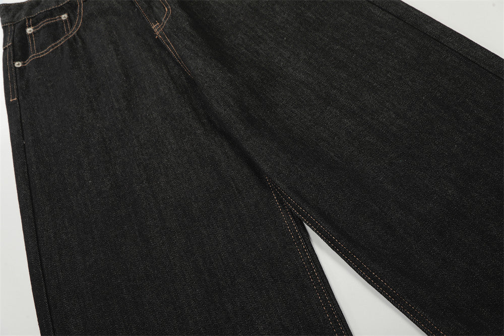 DAXUEN Wide-leg loose-fit denim pants