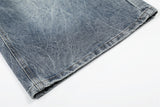 DAXUEN Women's distressed wide-leg denim culottes