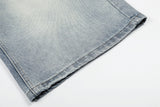 DAXUEN Light blue wide-leg denim culotte shorts