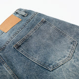 DAXUEN Women's distressed wide-leg denim culottes
