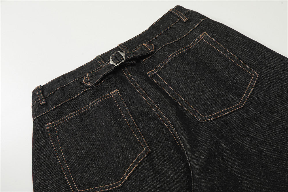 DAXUEN Wide-leg loose-fit denim pants