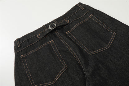 DAXUEN Wide-leg loose-fit denim pants