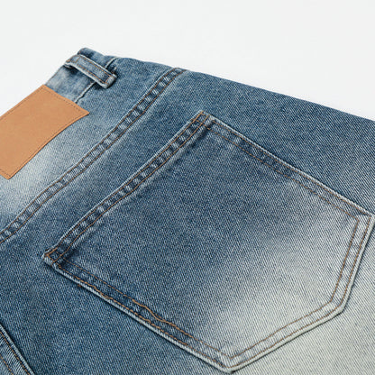 DAXUEN Light blue wide-leg denim culotte shorts