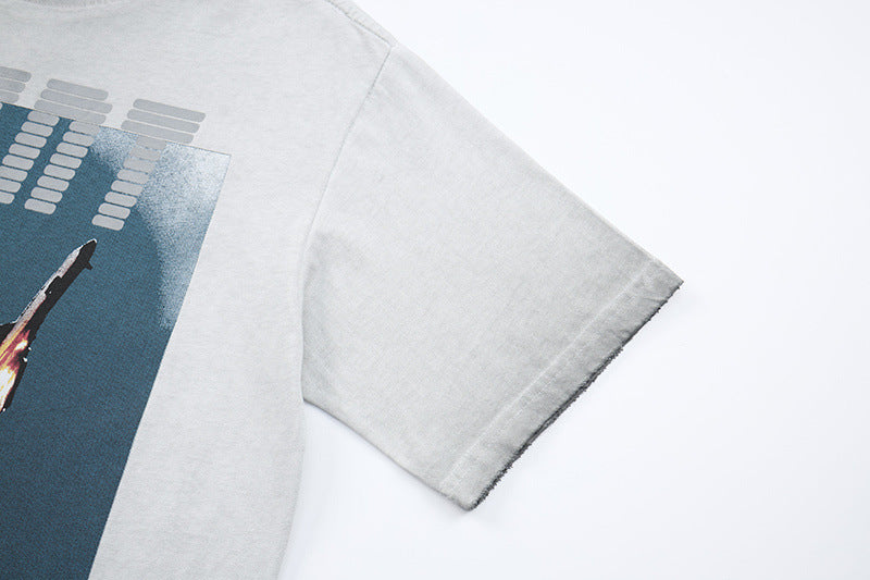 DAXUEN Relaxed-fit short-sleeve crew neck graphic T-shirt