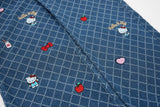 DAXUEN Playful cat embroidered denim overalls