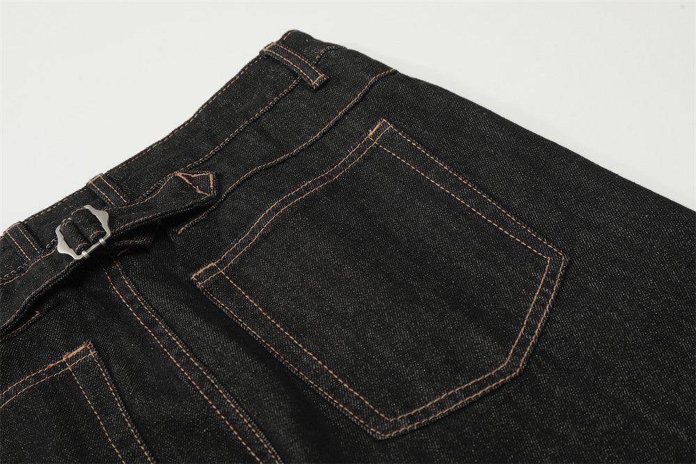 DAXUEN Wide-leg loose-fit denim pants