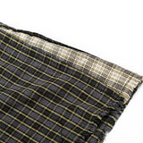 DAXUEN Oversized plaid button-up shirt with frayed edges