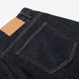 DAXUEN Dark indigo blue wide-leg cropped denim culottes