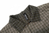 DAXUEN Oversized plaid button-up shirt with frayed edges