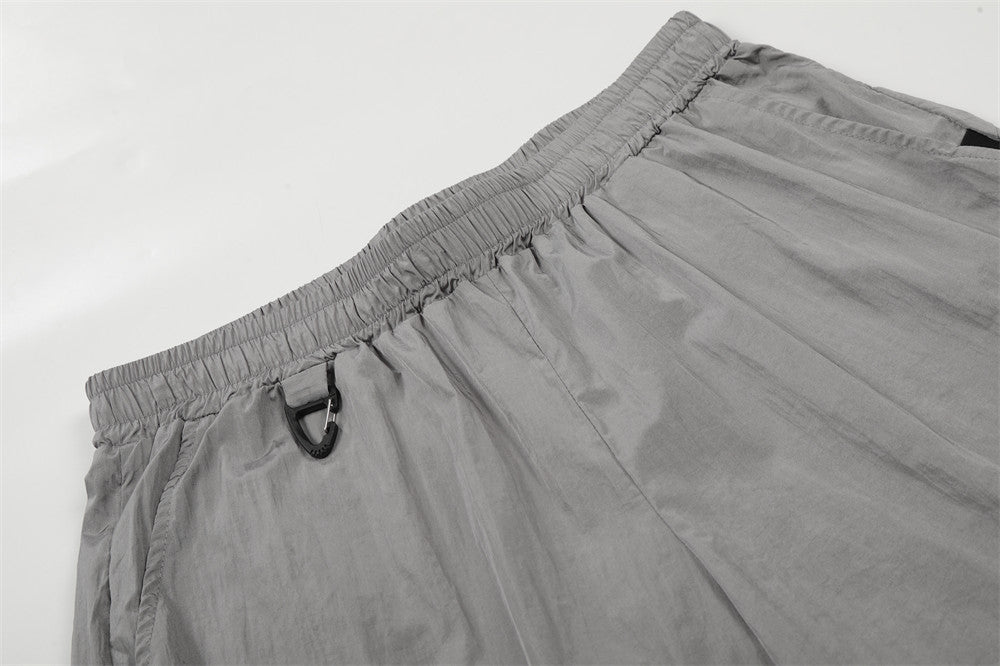 DAXUEN Relaxed fit shorts with crinkled texture and logo