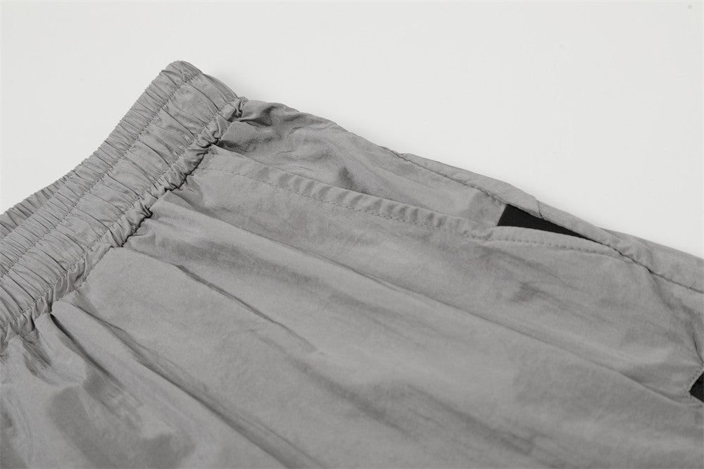 DAXUEN Relaxed fit shorts with crinkled texture and logo