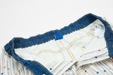 DAXUEN Wide-leg striped pants with patches and embroidery