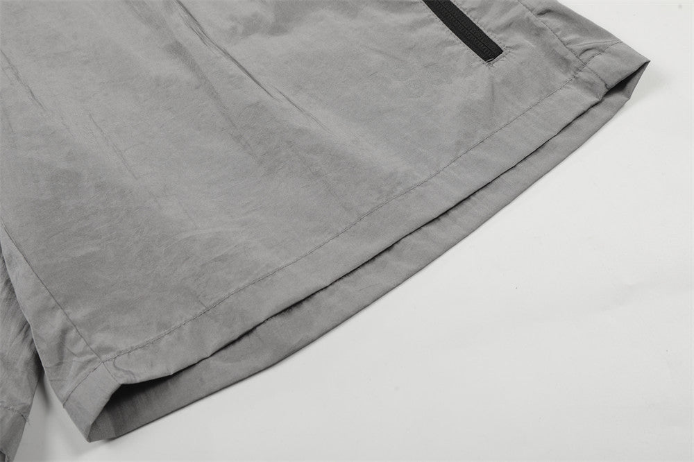 DAXUEN Relaxed fit shorts with crinkled texture and logo