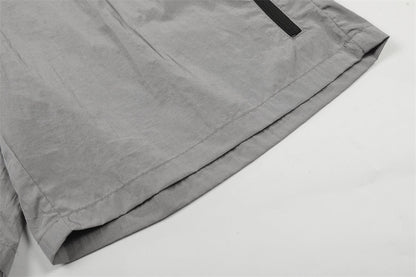 DAXUEN Relaxed fit shorts with crinkled texture and logo