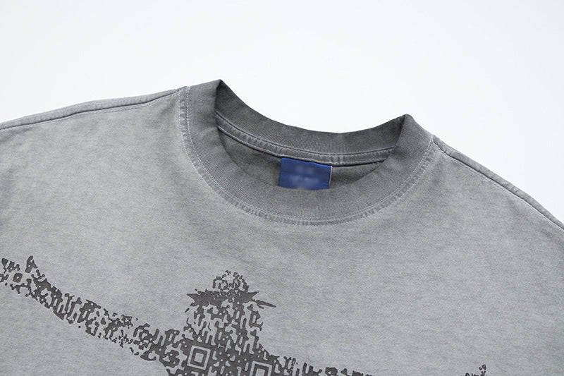 DAXUEN Oversized vintage wash graphic t-shirt