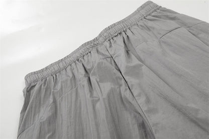 DAXUEN Relaxed fit shorts with crinkled texture and logo