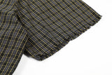 DAXUEN Oversized plaid button-up shirt with frayed edges