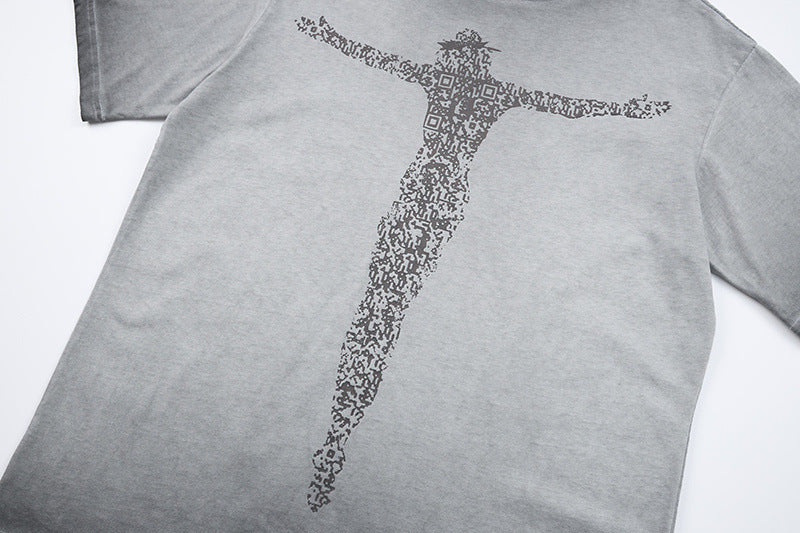 DAXUEN Oversized vintage wash graphic t-shirt