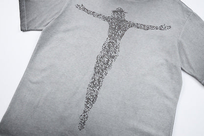 DAXUEN Oversized vintage wash graphic t-shirt