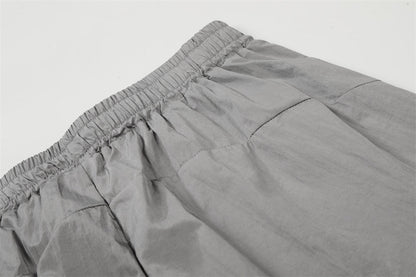 DAXUEN Relaxed fit shorts with crinkled texture and logo
