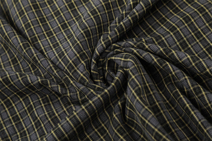 DAXUEN Oversized plaid button-up shirt with frayed edges