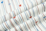 DAXUEN Wide-leg striped pants with patches and embroidery