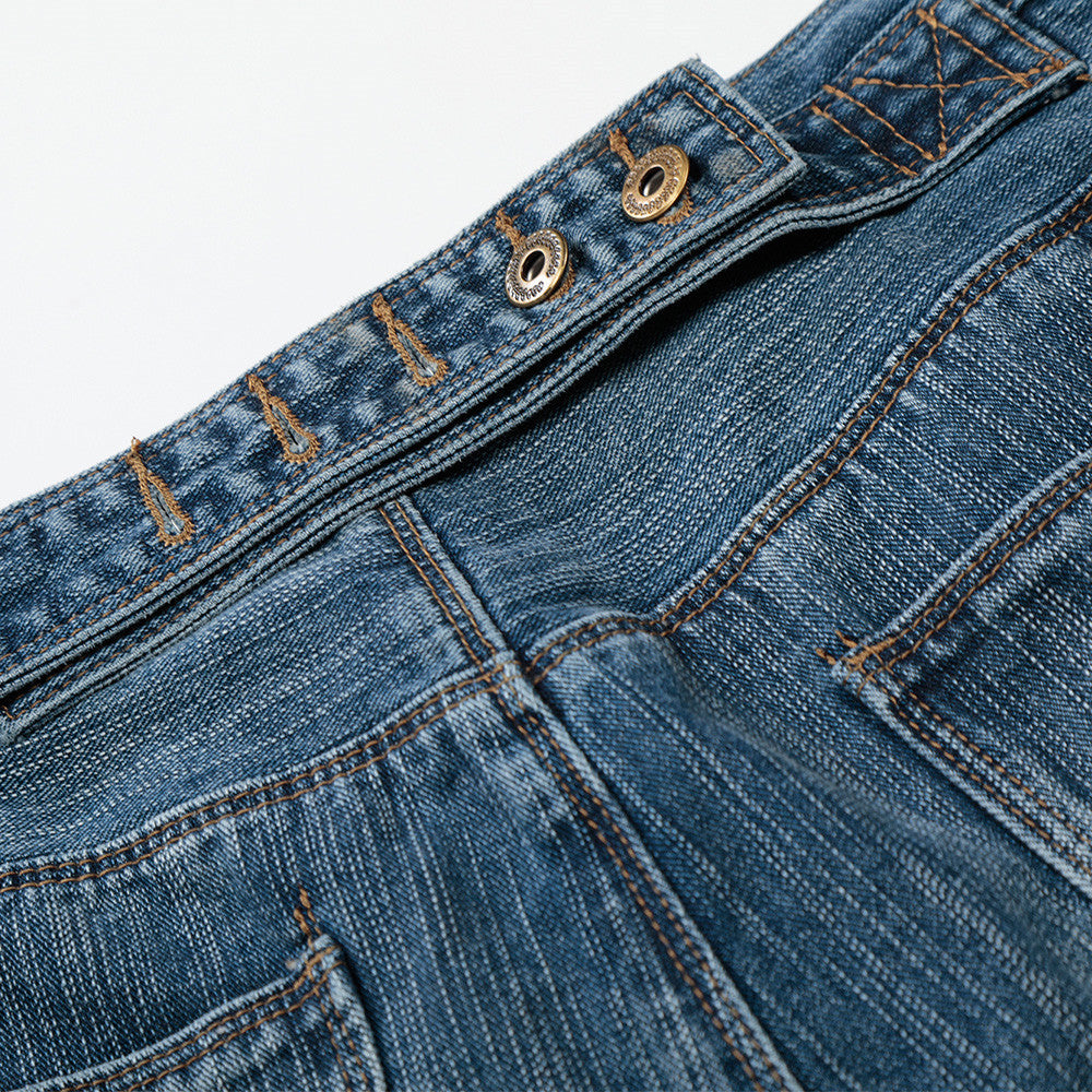 DAXUEN Loose wide leg denim jeans in medium blue wash