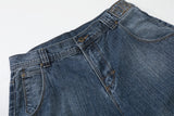 DAXUEN Loose wide leg denim jeans in medium blue wash