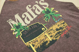 DAXUEN Vintage graphic t-shirt with beach scene print