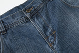 DAXUEN Loose wide leg denim jeans in medium blue wash
