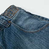 DAXUEN Loose wide leg denim jeans in medium blue wash