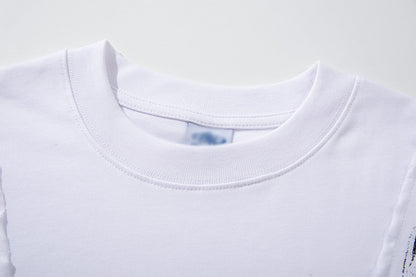 DAXUEN Short-sleeved crew neck T-shirt with grunge graphics