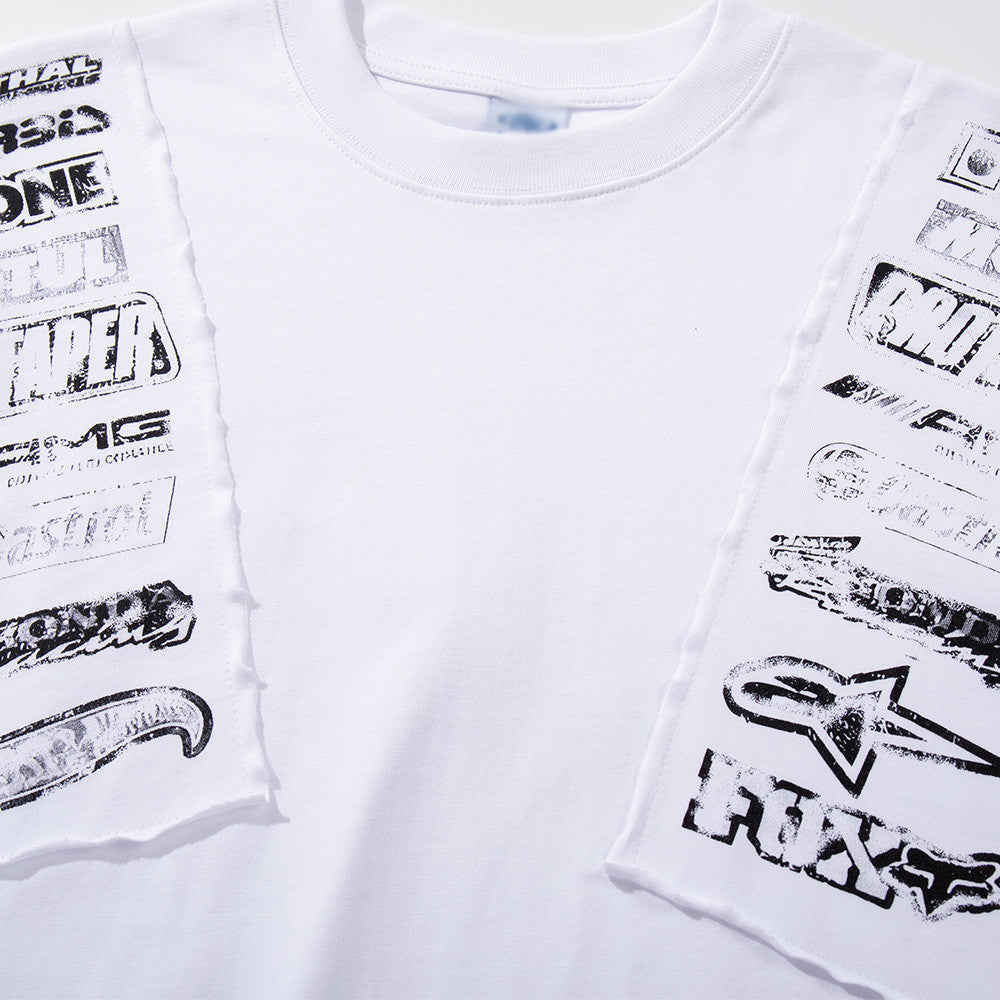 DAXUEN Short-sleeved crew neck T-shirt with grunge graphics