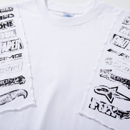 DAXUEN Short-sleeved crew neck T-shirt with grunge graphics