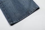 DAXUEN Loose wide leg denim jeans in medium blue wash