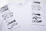 DAXUEN Short-sleeved crew neck T-shirt with grunge graphics