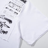 DAXUEN Short-sleeved crew neck T-shirt with grunge graphics