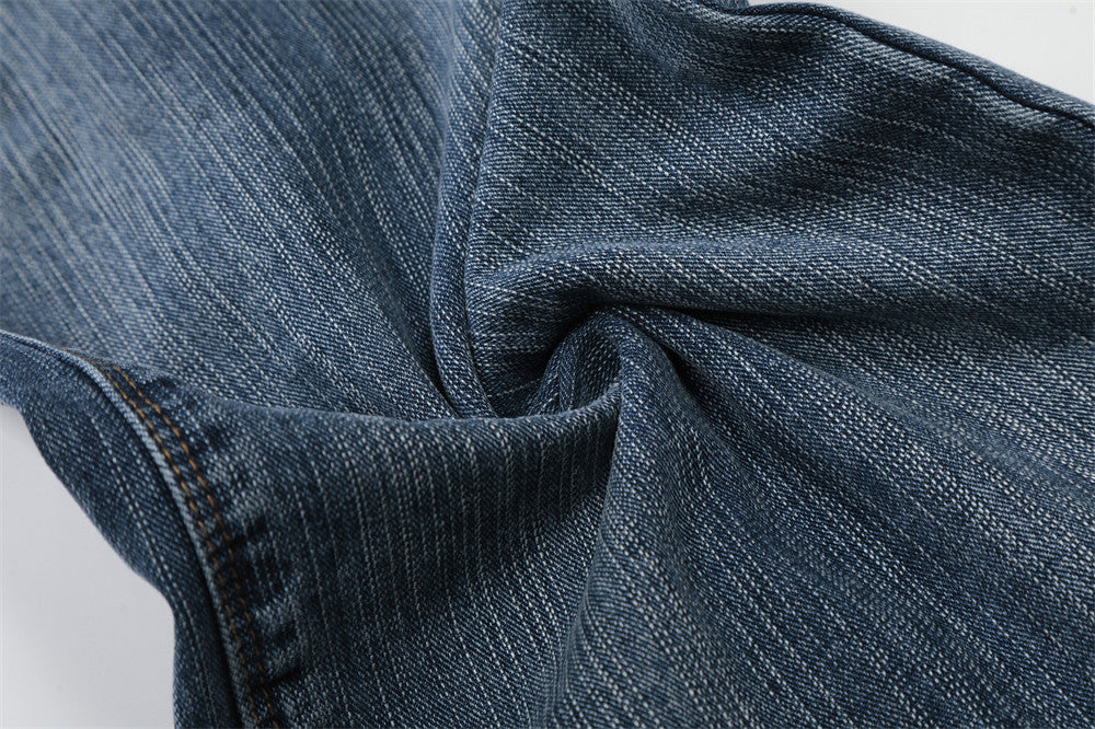 DAXUEN Loose wide leg denim jeans in medium blue wash