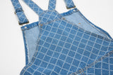 DAXUEN Wide-leg denim overalls with cartoon embroidery