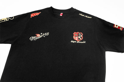 DAXUEN Oversized short-sleeved embroidered T-shirt