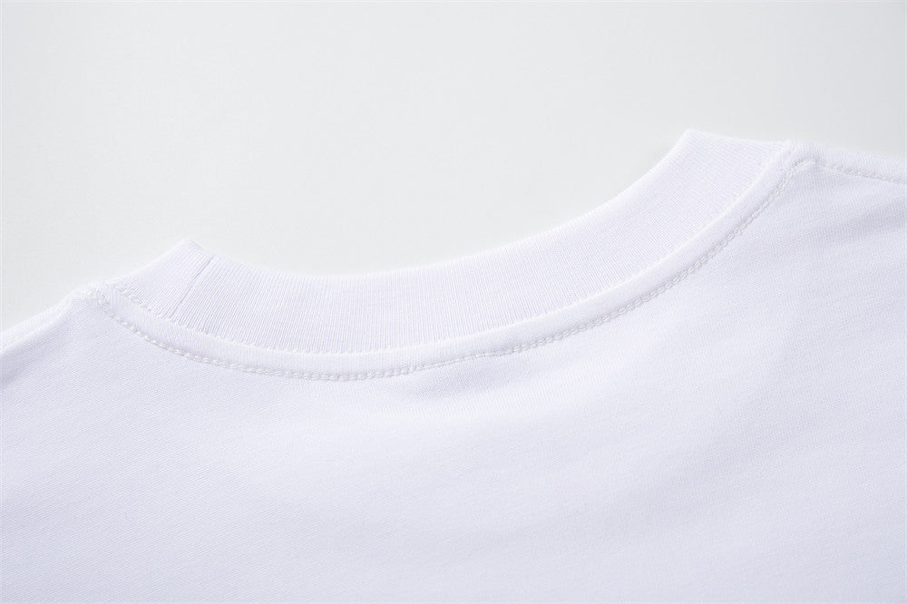 DAXUEN Short-sleeved crew neck T-shirt with grunge graphics