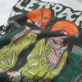 DAXUEN Oversized short-sleeve graphic t-shirt with faded wash effect