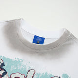 DAXUEN Distressed oversized short-sleeved graphic T-shirt