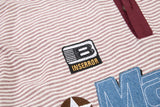 DAXUEN Striped short-sleeved polo shirt with embroidered graphics