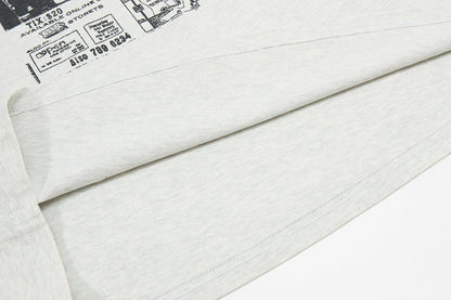DAXUEN Oversized raglan sleeve t-shirt with graphic print