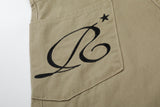DAXUEN High-waisted wide-leg cropped cargo pants
