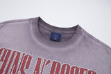DAXUEN Vintage rock band graphic short-sleeve T-shirt