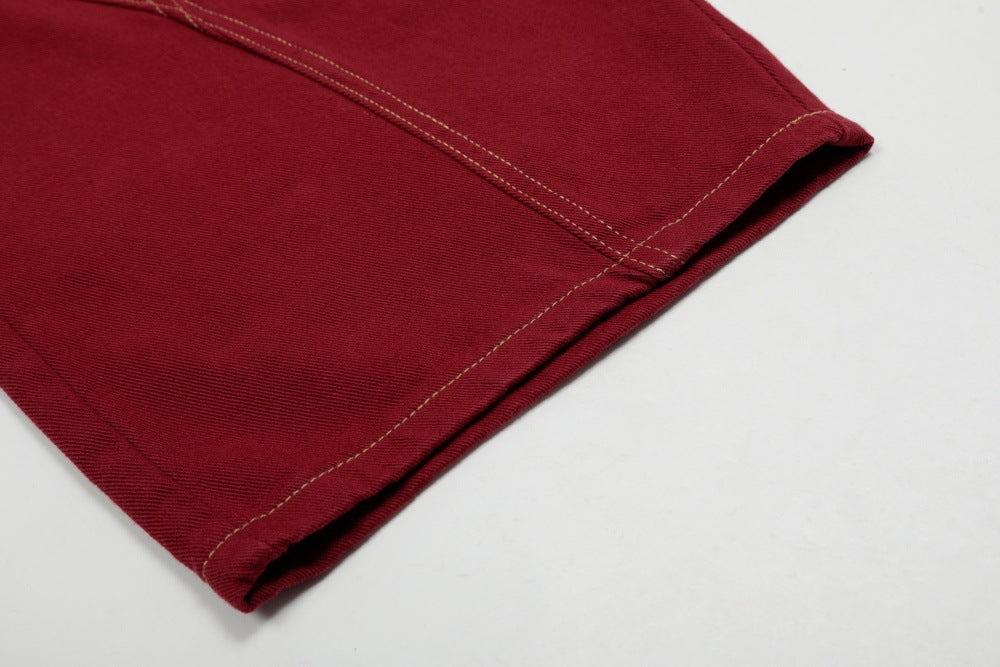 DAXUEN Wide-leg trousers with pockets and keychain accessory